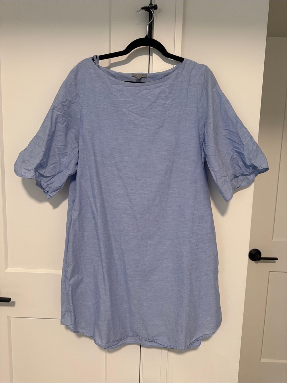 COS Powder Blue Puff-Sleeve Mini Dress